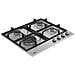 Piano Cottura HIAW64325SX a Gas 4 Fuochi Gas Colore Acciaio Inox - Foto miniatura 4