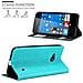 Custodia Compatibile Con Nokia Lumia 550 In Turchese Menta - Coperchio Protettivo Con Chiusura Magnetica, Funzione Stand E 2 Finestre Di Visualizzazione - Foto miniatura 2