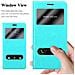 Custodia Compatibile Con Nokia Lumia 550 In Turchese Menta - Coperchio Protettivo Con Chiusura Magnetica, Funzione Stand E 2 Finestre Di Visualizzazione - Foto miniatura 3