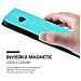Custodia Compatibile Con Nokia Lumia 550 In Turchese Menta - Coperchio Protettivo Con Chiusura Magnetica, Funzione Stand E 2 Finestre Di Visualizzazione - Foto miniatura 4