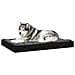 Cuccia Per Cani Nera 101,5x74x9 Cm In Legno Massello Di Pino - Foto miniatura 5