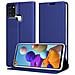 Custodia Compatibile Con Samsung Galaxy A21s In Classy Blu Scuro - Coperchio Protettiva Con Chiusura Magnetica, Funzione Stand E Tasca Per Le Carte - Foto miniatura 1