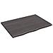 Ripiano Muro Marrone Scuro 80x60x2 cm Massello Rovere Trattato - Foto miniatura 1