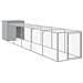 Pollaio Area Corsa Grigio Chiaro 110x609x110 Cm Acciaio Zincato - Foto miniatura 1