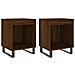 Comodini 2pz Rovere Marrone 40x35x50 Cm In Legno Multistrato - Foto miniatura 2