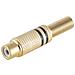 Connettore Rca Basic-s Metallo Nero Placcato Oro Per Cavi Fino A 6 Mm Di Diametro Da Saldare Da Soli In Poli - Foto miniatura 2