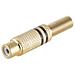 Connettore Rca Basic-s Metallo Nero Placcato Oro Per Cavi Fino A 6 Mm Di Diametro Da Saldare Da Soli In Poli - Foto miniatura 1