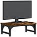 Supporto Per Monitor Rovere Fumo 37x23x14cm Legno Multistrato - Foto miniatura 3