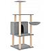 Albero Per Gatti Con Tiragraffi In Sisal Grigio Chiaro 132 Cm - Foto miniatura 1
