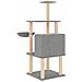 Albero Per Gatti Con Tiragraffi In Sisal Grigio Chiaro 132 Cm - Foto miniatura 4