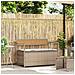 Panca Portaoggetti da Giardino con Cuscino Beige in Polyrattan - Foto miniatura 1