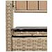 Panca Portaoggetti da Giardino con Cuscino Beige in Polyrattan - Foto miniatura 2