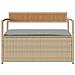 Panca Portaoggetti da Giardino con Cuscino Beige in Polyrattan - Foto miniatura 5