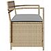 Panca Portaoggetti da Giardino con Cuscino Beige in Polyrattan - Foto miniatura 7