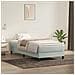 Letto A Molle Senza Materasso Grigio Chiaro 90x220 Cm Velluto - Foto miniatura 1