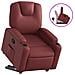 Poltrona Alzapersona Reclinabile Rosso Vino in Similpelle - Foto miniatura 1