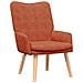 Poltrona Rilassante  Rosso Arancione in Tessuto Corduroy - Foto miniatura 1