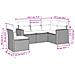 Set Divano da Giardino 5 pz con Cuscini Grigio in Polyrattan - Foto miniatura 3