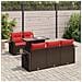 Set Divano da Giardino 6pz con Cuscini Grigio Polyrattan Acacia - Foto miniatura 2