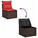 Set Divano da Giardino 6pz con Cuscini Grigio Polyrattan Acacia - Foto miniatura 6