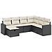 Set Divani da Giardino con Cuscini 7pz Nero Polyrattan - Foto miniatura 1