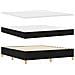 Letto Box Spring con Materasso & Panchina Nero 180x200 cm Tessuto - Foto miniatura 3