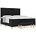 Letto Box Spring con Materasso & Panchina Nero 180x200 cm Tessuto - Foto miniatura 4