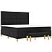 Letto Box Spring con Materasso & Panchina Nero 180x200 cm Tessuto - Foto miniatura 8