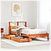 Letto Libreria senza Materasso Marrone Cera 90x200 cm in Pino - Foto miniatura 2