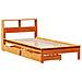 Letto Libreria senza Materasso Marrone Cera 90x200 cm in Pino - Foto miniatura 3