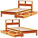 Letto Libreria senza Materasso Marrone Cera 90x200 cm in Pino - Foto miniatura 9