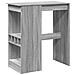 Tavolo Bar con Rastrelliera Grigio 102x50x103,5cm Multistrato - Foto miniatura 1