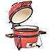 Mini Barbecue A Carbonella Kamado Ceramica Rosso - Foto miniatura 2