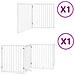 Cancello Cani Porta Pieghevole Bianco 6 Pannelli 480 cm Pioppo - Foto miniatura 1