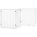 Cancello Cani Porta Pieghevole Bianco 6 Pannelli 480 cm Pioppo - Foto miniatura 3