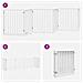 Cancello Cani Porta Pieghevole Bianco 6 Pannelli 480 cm Pioppo - Foto miniatura 5