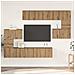 Set mobile TV 8 pcs rovere artigianale 80 x 30 x 30 cm - Foto miniatura 2