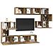 Set mobile TV 8 pcs rovere artigianale 80 x 30 x 30 cm - Foto miniatura 3