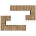 Set mobile TV 8 pcs rovere artigianale 80 x 30 x 30 cm - Foto miniatura 8