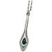 Collana Lunga Crystal Tear In Cristallo Sw Blu Argento 10µ - Foto miniatura 2