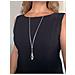 Collana Lunga Crystal Tear In Cristallo Sw Blu Argento 10µ - Foto miniatura 3