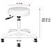 sgabello cosmetico am-303-2 bianco - Foto miniatura 3