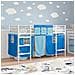 Struttura del Letto Loft per Bambini con Tendine Bianco e Blu - Foto miniatura 3