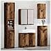 Set di mobili per il bagno con cassetto 4 pcs Legno vecchio - Foto miniatura 2