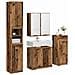 Set di mobili per il bagno con cassetto 4 pcs Legno vecchio - Foto miniatura 3