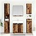 Set di mobili per il bagno con cassetto 4 pcs Legno vecchio - Foto miniatura 4