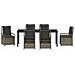 Set da Pranzo per Giardino 7 pcs Grigio polyrattan - Foto miniatura 7
