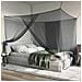 Zanzariera per letto 156 maglia Nero 220 x 180 x 180 cm - Foto miniatura 3