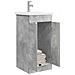 Mobile da bagno con lavabo Grigio Cemento 42 x 40 x 84,5 cm - Foto miniatura 2