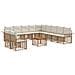 Set di divani da esterno 12 pcs Naturale e Bianco Crema - Foto miniatura 1